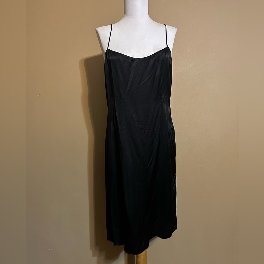 Teri Jon Black Satin Mini Dress - Picture 1 of 4